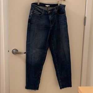 Eileen Fisher jeans with fringed hem